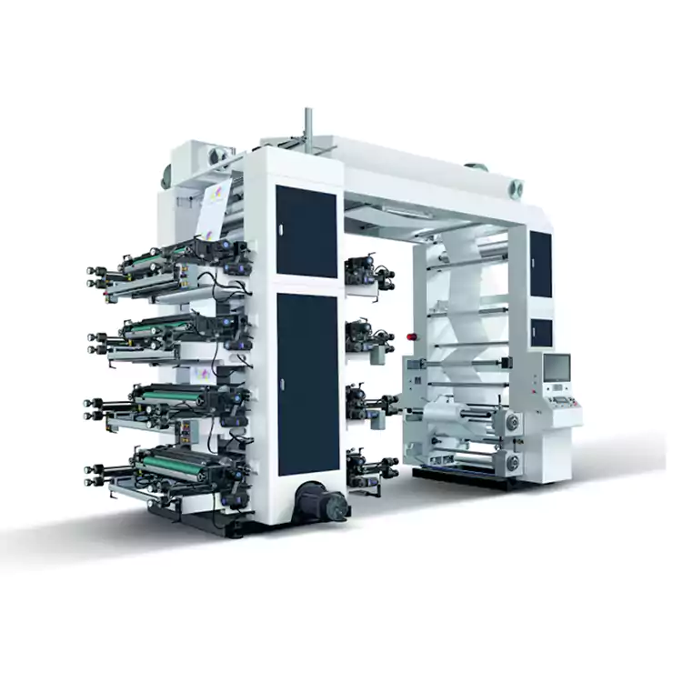 8 Színes Flexográfiai Papírzacskó gép Flexo Nyomdagép