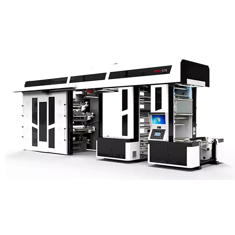 8 színű, nagy sebességű félszervo meghajtó központi impressziós flexonyomógép