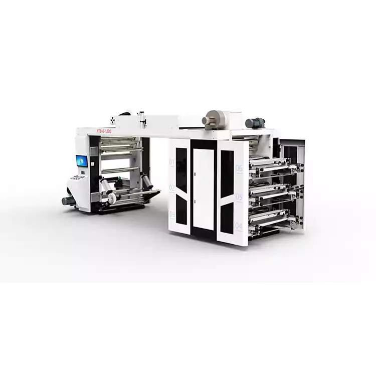 Nagy sebességű flexográfiai nyomtató több színű műanyag zacskó köteg típusú nyomtatógép